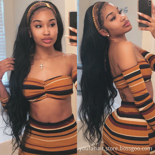 YouFa Hair 150% 180% Density Headband Body Wave Wig 100%  Human Hair Wigs For Black Women,Wholesale Brazilian Virgin Hair